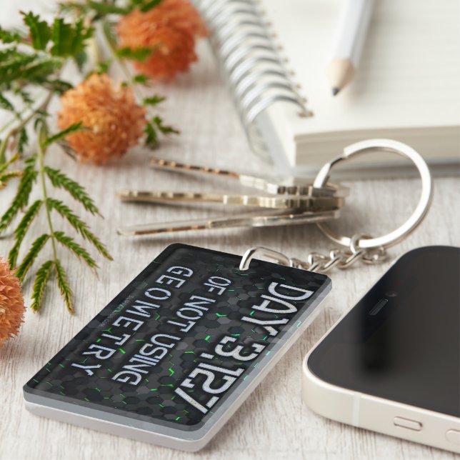 SlipperyJoe's not using geometry interlocking hexa Key Ring (Front Right)