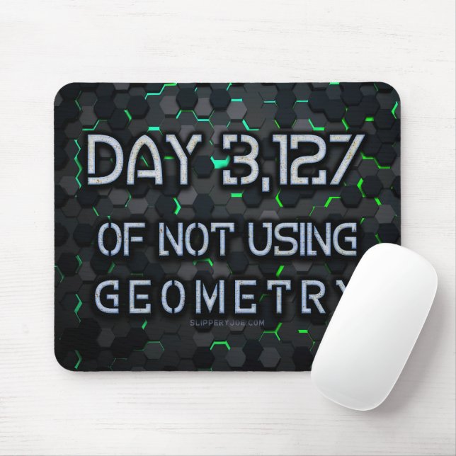 SlipperyJoe's not using geometry interlocking hexa Mouse Mat (With Mouse)