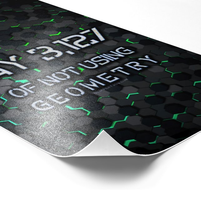 SlipperyJoe's not using geometry interlocking hexa Photo Print (Corner)