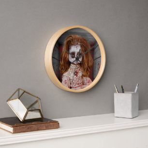 SlipperyJoe's old doll Happy Halloween creepy bloo Clock