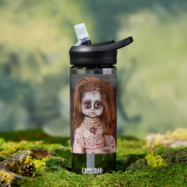 SlipperyJoe's old doll Happy Halloween creepy bloo Water Bottle (Outdoor)