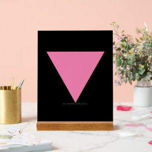 SlipperyJoe's pink triangle flag bright pink symbo Acrylic Sign
