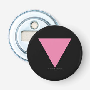 SlipperyJoe's pink triangle flag bright pink symbo Bottle Opener