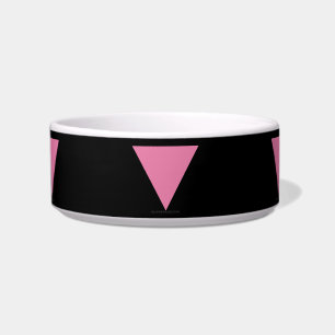 SlipperyJoe's pink triangle flag bright pink symbo Bowl
