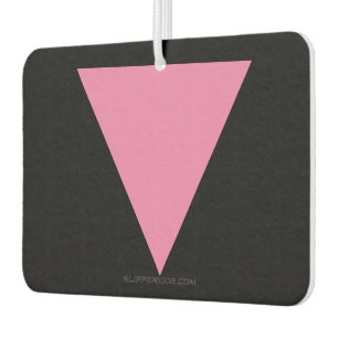 SlipperyJoe's pink triangle flag bright pink symbo Car Air Freshener