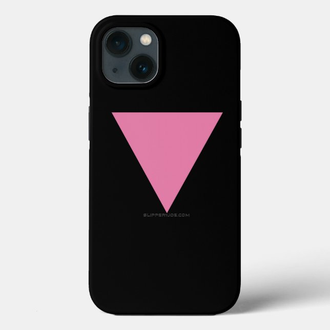 SlipperyJoe's pink triangle flag bright pink symbo Case-Mate iPhone Case (Back)