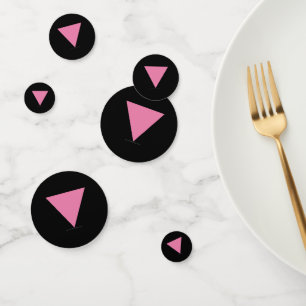 SlipperyJoe's pink triangle flag bright pink symbo Confetti