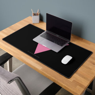 SlipperyJoe's pink triangle flag bright pink symbo Desk Mat