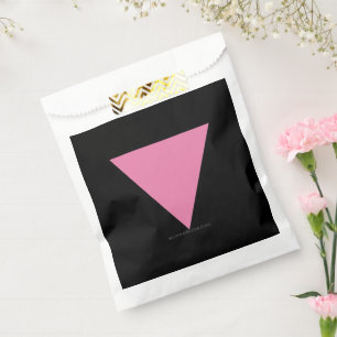 SlipperyJoe's pink triangle flag bright pink symbo Favour Bags