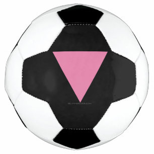 SlipperyJoe's pink triangle flag bright pink symbo Football