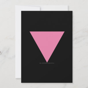 SlipperyJoe's pink triangle flag bright pink symbo Holiday Card