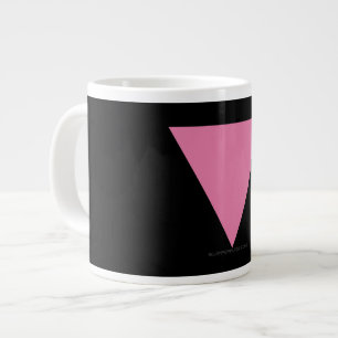 SlipperyJoe's pink triangle flag bright pink symbo Large Coffee Mug