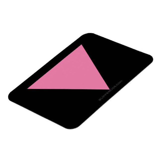 SlipperyJoe's pink triangle flag bright pink symbo Magnet (Left Side)