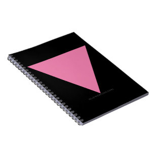 SlipperyJoe's pink triangle flag bright pink symbo Notebook