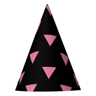 SlipperyJoe's pink triangle flag bright pink symbo Party Hat