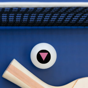 SlipperyJoe's pink triangle flag bright pink symbo Ping Pong Ball