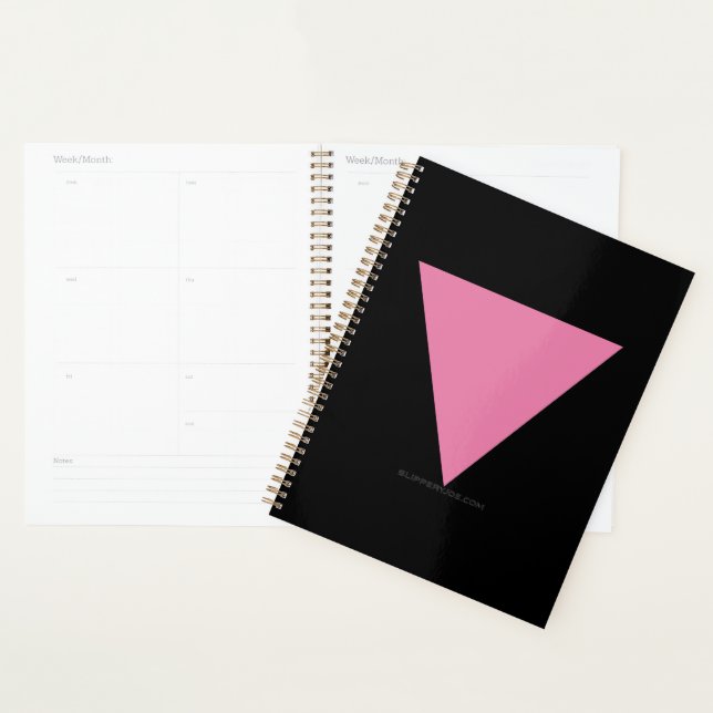 SlipperyJoe's pink triangle flag bright pink symbo Planner (Display)