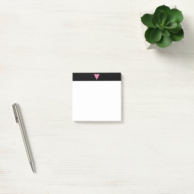 SlipperyJoe's pink triangle flag bright pink symbo Post-it Notes (Office)