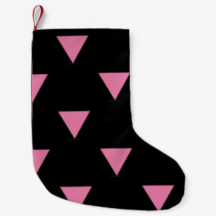 SlipperyJoe's pink triangle flag bright pink symbo Small Christmas Stocking