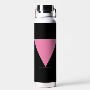 SlipperyJoe's pink triangle flag bright pink symbo Water Bottle