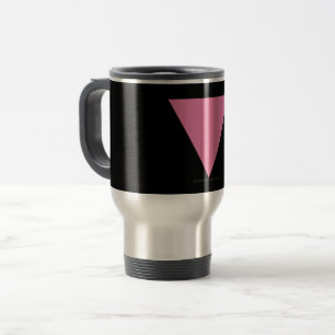 SlipperyJoe's Pink Triangle Flag gay gifts LGBTQIA Travel Mug
