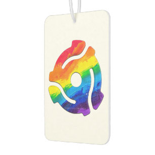 SlipperyJoe's plastic 45 RPM record adapter circul Car Air Freshener