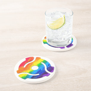 SlipperyJoe's plastic 45 RPM record adapter circul Coaster