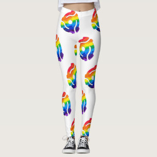 SlipperyJoe's plastic 45 RPM record adapter circul Leggings