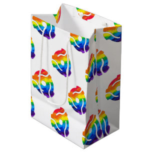 SlipperyJoe's plastic 45 RPM record adapter circul Medium Gift Bag