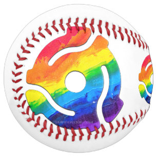 SlipperyJoe's plastic 45 RPM record adapter circul Softball