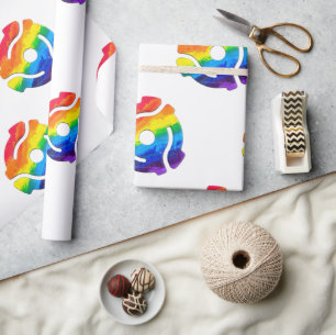 SlipperyJoe's plastic 45 RPM record adapter circul Wrapping Paper