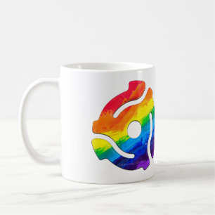 SlipperyJoe's plastic 45 RPM record adapter vibran Coffee Mug