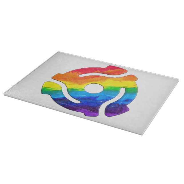 SlipperyJoe's plastic 45 RPM record adapter vibran Cutting Board (Corner)