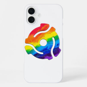 SlipperyJoe's plastic 45 RPM record adapter vibran iPhone 16 Plus Case