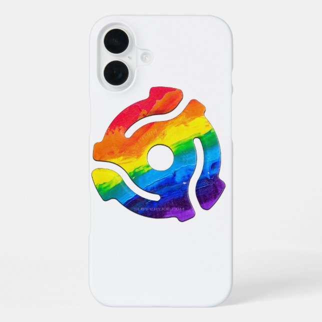 SlipperyJoe's plastic 45 RPM record adapter vibran iPhone Case (Back)