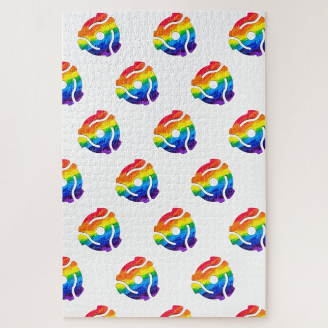 SlipperyJoe's plastic 45 RPM record adapter vibran Jigsaw Puzzle (Vertical)