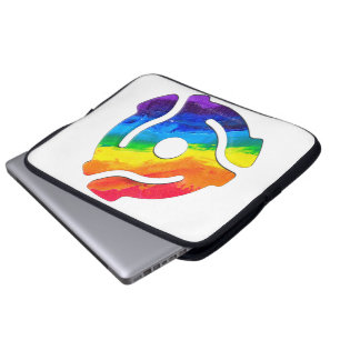 SlipperyJoe's plastic 45 RPM record adapter vibran Laptop Sleeve