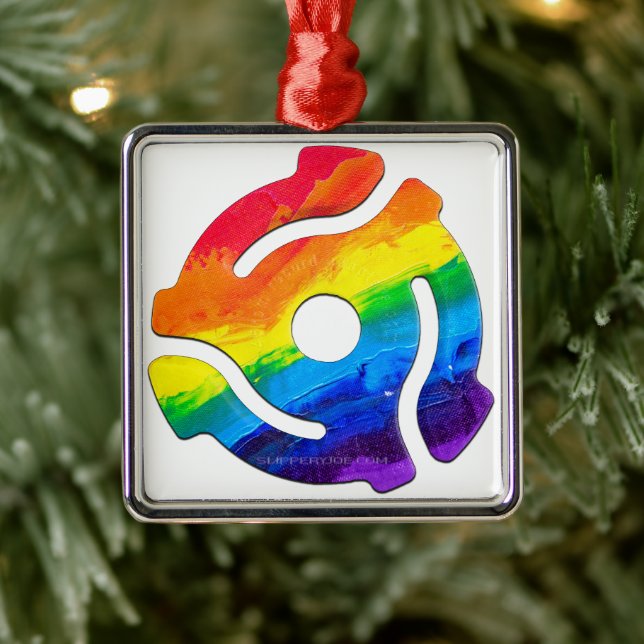 SlipperyJoe's plastic 45 RPM record adapter vibran Metal Tree Decoration (Tree)