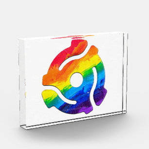 SlipperyJoe's plastic 45 RPM record adapter vibran Photo Block