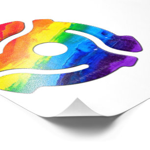 SlipperyJoe's plastic 45 RPM record adapter vibran Photo Print