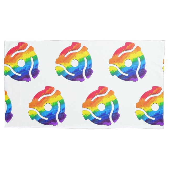 SlipperyJoe's plastic 45 RPM record adapter vibran Pillowcase (Front)