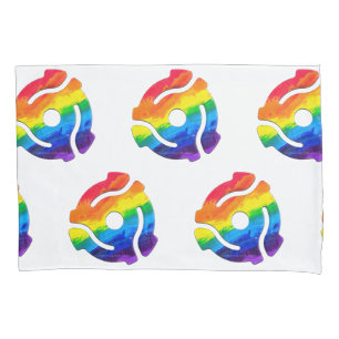 SlipperyJoe's plastic 45 RPM record adapter vibran Pillowcase