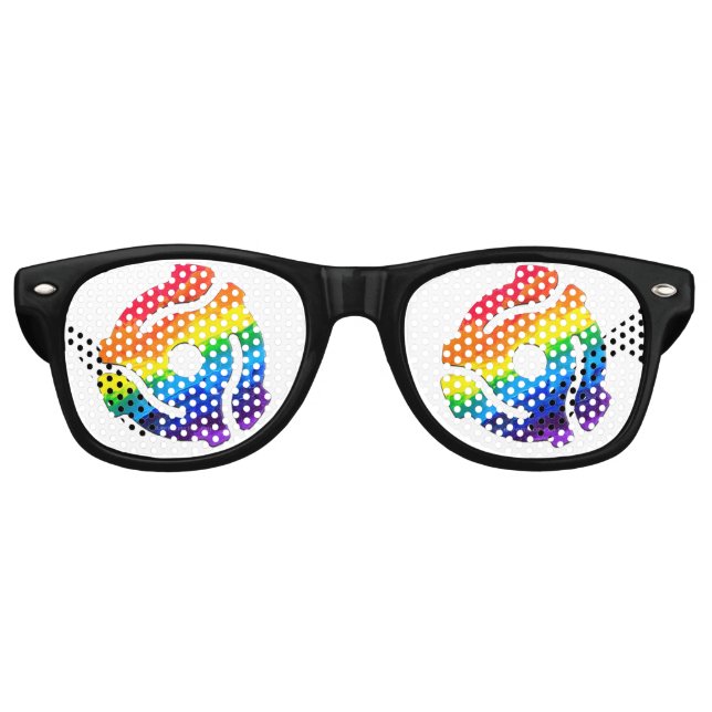 SlipperyJoe's plastic 45 RPM record adapter vibran Retro Sunglasses (Front)