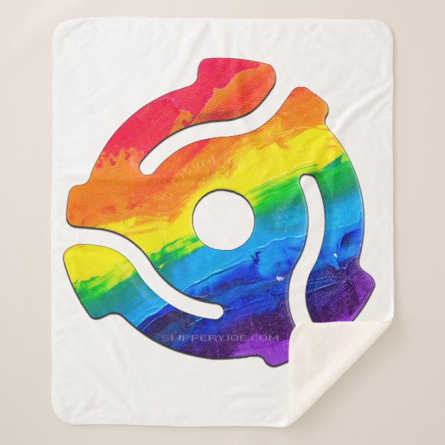 SlipperyJoe's plastic 45 RPM record adapter vibran Sherpa Blanket (Front)