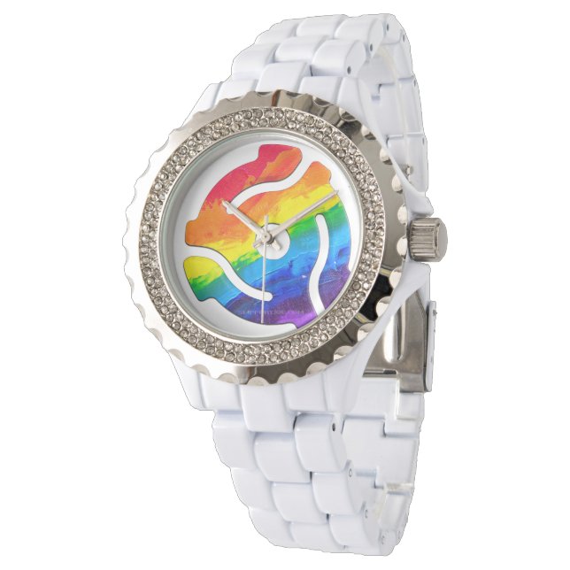 SlipperyJoe's plastic 45 RPM record adapter vibran Watch (Angled)