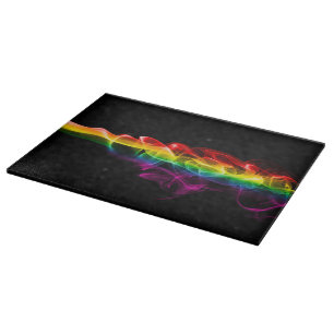 SlipperyJoe's plume of rainbow energy vapour caugh Cutting Board