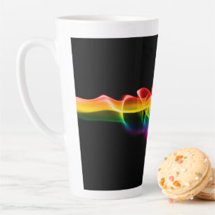 SlipperyJoe's plume of rainbow energy vapour caugh Latte Mug