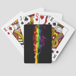 SlipperyJoe's plume of rainbow energy vapour caugh Playing Cards
