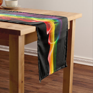 SlipperyJoe's plume of rainbow energy vapour caugh Short Table Runner