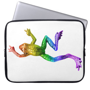 SlipperyJoe's Pride Frog animal crawling rainbow Laptop Sleeve